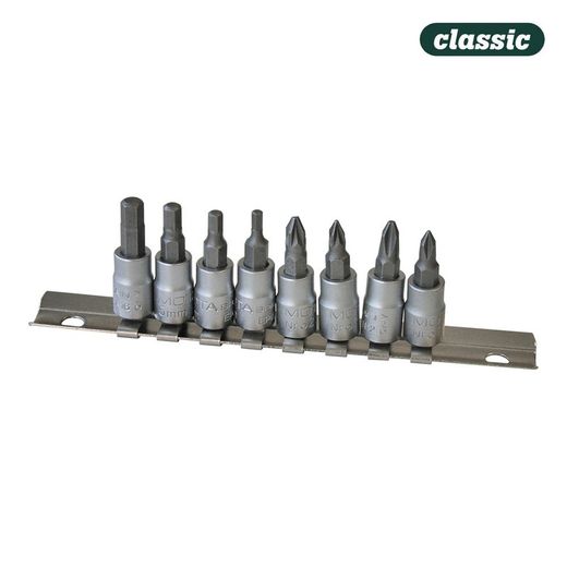Jeu de douilles 1/4 "ph, pc, hex (8 pcs)