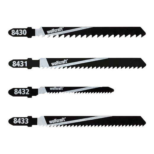 Jeu de 10 lames de scie sauteuse, tige en T 8430000 Wolfcraft