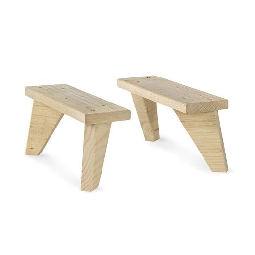 Ensemble de 2 pieds en pin massif Dinamic Astigarraga