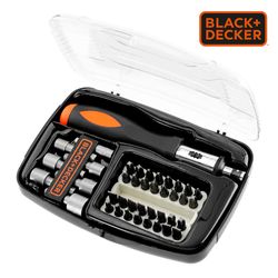 Juego De 40 Piezas Para Atornillar Con Atornillador De Carraca A7062-Xj Black+Decker