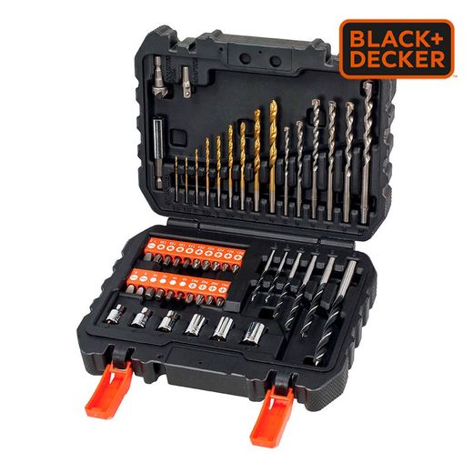 Conjunto de chave de fenda e furação de 50 peças com bits A7188-Xj Black + Decker "Titanium"