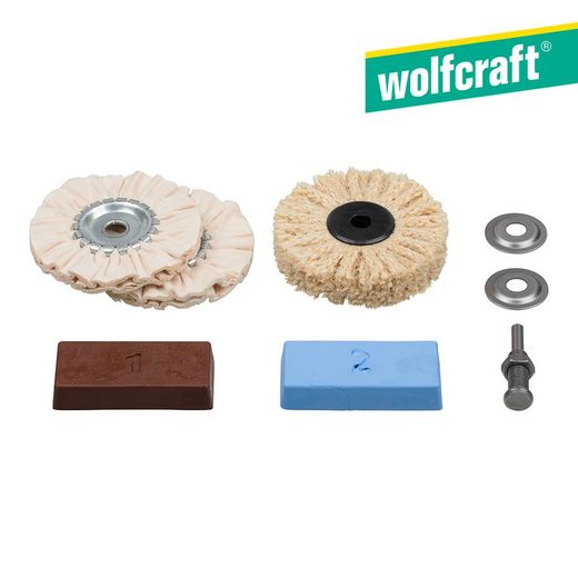 Conjunto de polimento profissional para metais, plástico, mármore, etc. 2179000 Wolfcraft