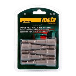 Juego puntas vaso hexagonal magnetica 8.0mm bvh08