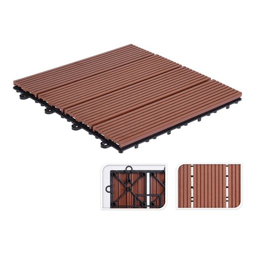 Kit de 6 Placas de PVC 30x30cm para Terraço