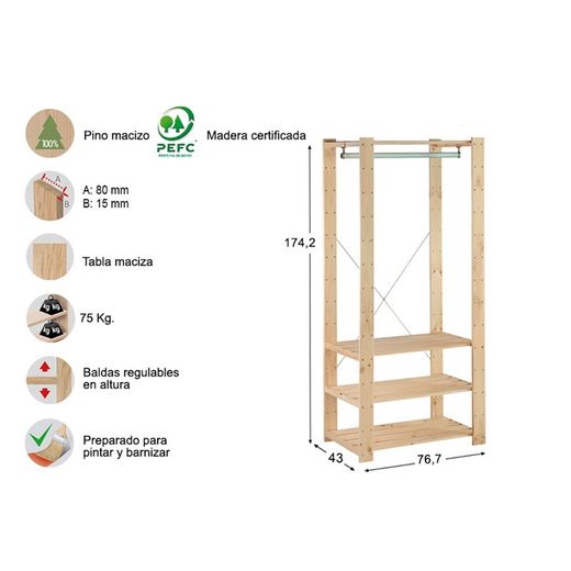 Kit dressing Evolution 175x76,7x43cm astigarraga