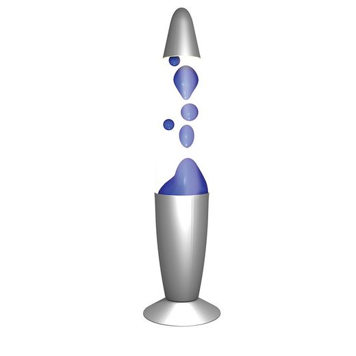 Lâmpada de lava 34cm azul 20w