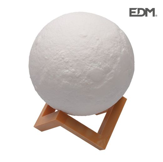 Lampe lune 3d, deux nuances de lumière et 15cm edm