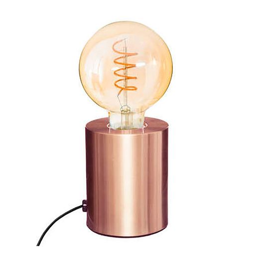 Lampe de table en cuivre 10,5x9cm E27 (ampoule non incluse)