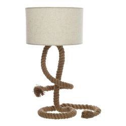 Candeeiro de mesa em corda e27 33x65cm