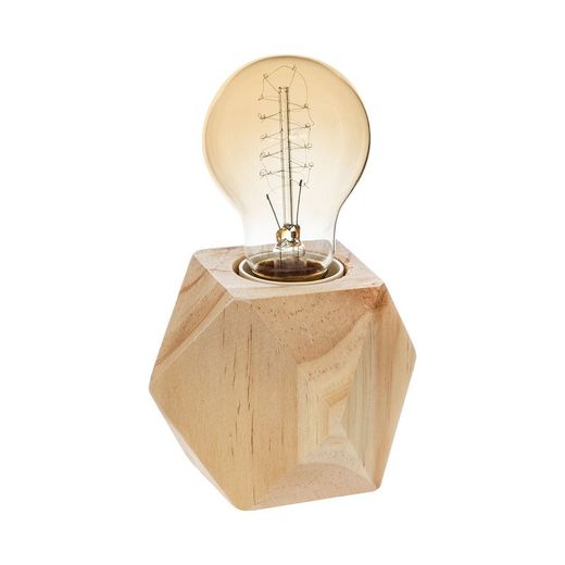Lampe de table en bois E27 (ampoule non incluse)