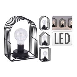 Lâmpada decorativa vintage de metal 8 leds 19cm