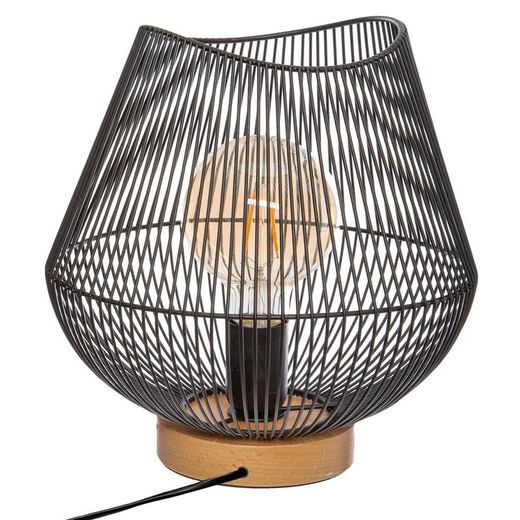 Lampe de table noire E27 Col. 'Jena' 28x26cm