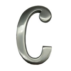 Lettre C Nickel Mat 10cm Fixation Invisible Edm