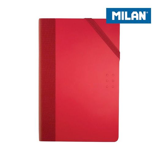 Caderno de livro de papel com capa vermelha 21x14,6x1,6cm milão