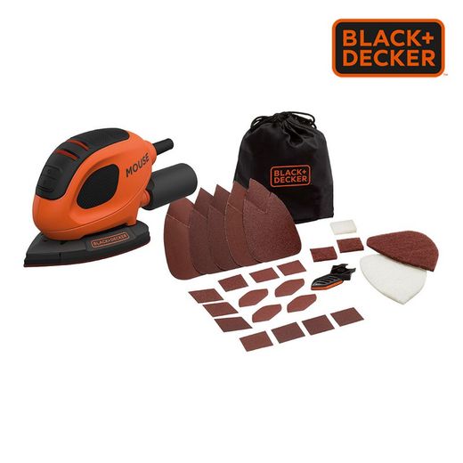 Detalhe Sander Mouse 55w Bew230bc-Qs Preto + Decker