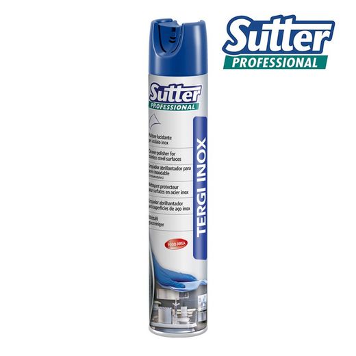 Nettoyant à polir pour acier inoxydable. Spray 500ml tergi inox sutter