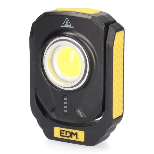 1 Lanterna Compacta Recarregável Led 10w 900lm. Base Magnética. edm
