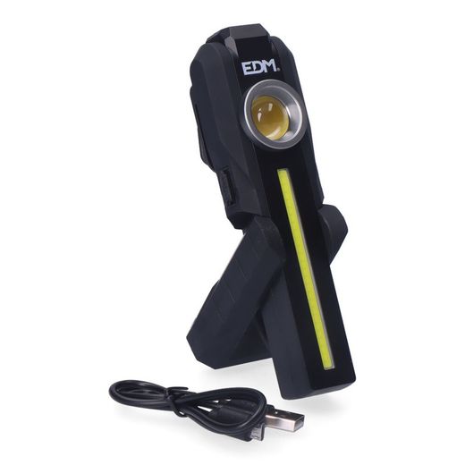 Lanterna Led Cob Redonda 200lm + Espiga Frontal 200lm + Spot Superior 50lm Edm