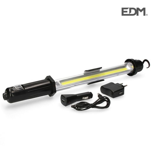 Linterna portatil led recargable 5w 350 lumen edm