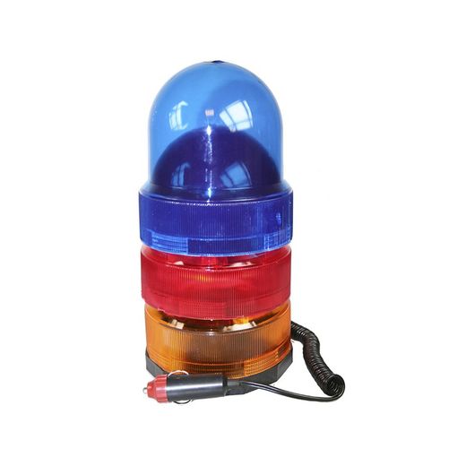 Luz giratória com base magnética 12v 3 cores