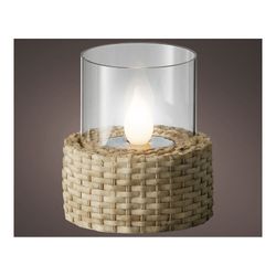 Luz Solar Vime Efeito Chama Ø12x13.5cm 14leds Lumineo