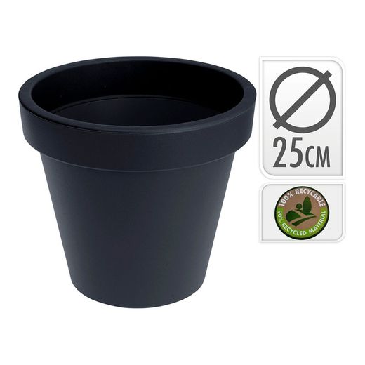 Pot d'injection anthracite Ø25x25cm