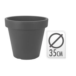 Pot d'injection anthracite Ø35x31cm