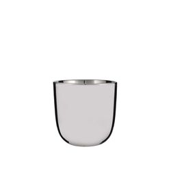 Floreira Redonda Chaz Prateada Ø13x12,5cm