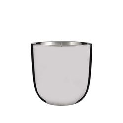 Floreira Redonda Chaz Prateada Ø17x16,5cm