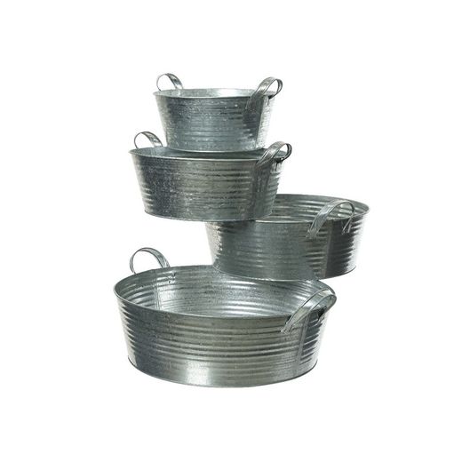 macetero de zinc con asa