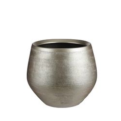 Floreira Redonda Douro Dourada Ø29x25cm