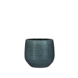 Jardinière ronde bleue Gabriel Ø21x19cm