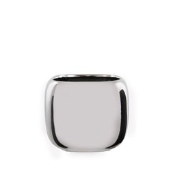 Floreira quadrada prateada Manon Alt.14cmx17x17cm