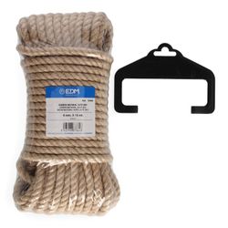 Écheveau 15 Mt. Corde de jute biologique naturelle. 3 Caps. Calibre 8 Mm Edm