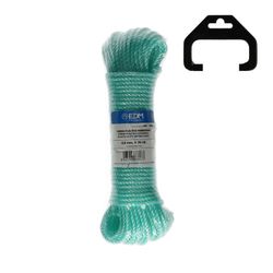 Madeja cuerda plastico 25mts verde