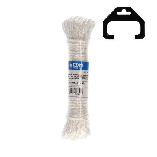 Corde à linge en polypropylène écheveau tressé 10mts blanc