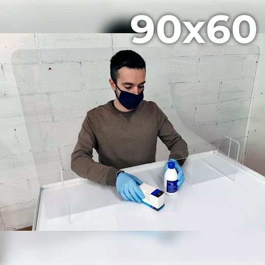Mampara metacrilato 90x60cm con ranura grande