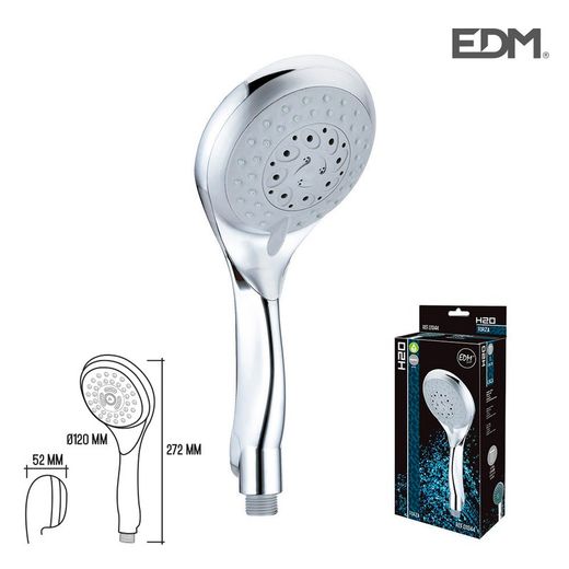 Puxador de chuveiro - moderno - 6 funções - cromado - edm