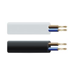 Manguera 2x0,75mm plana blanca (audio) euro/mts