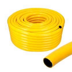 Manguera agricola amarilla ø interior 19mm ø exterior 25mm (3/4") rollo 50mts