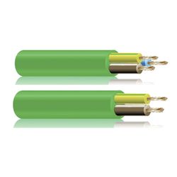 Mangueira verde sem halogênio 2x1,5 mm euro / mts