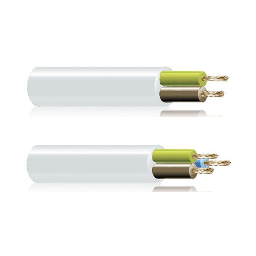 Mangueira tubular h 05 vv-f 2x4mm branco euro / mts