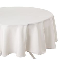 Toalha de Mesa Redonda Antimanchas Marfim Ø180cm