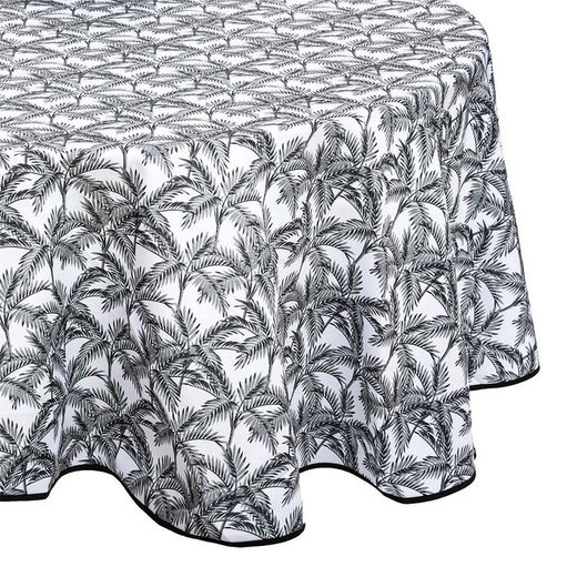 Nappe Ronde Antitache Imprimé Palmiers Diam.180cm