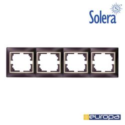 Moldura Horizontal Para 4 Elementos Preto 296x81x10mm S.Europa Solera Erp74nu