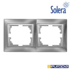 Moldura Para 2 Elementos Horizontais Prata 154x81x10mm S.Europa Solera Erp72au