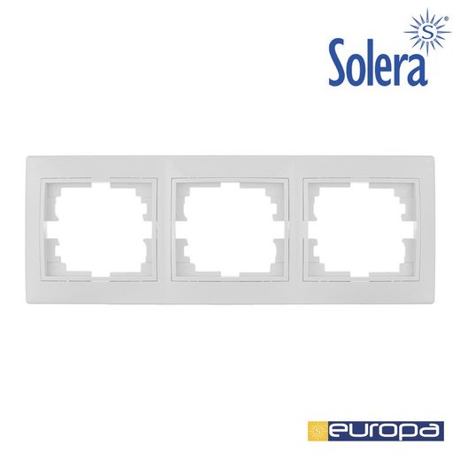 Moldura Para 3 Elementos Horizontais Branco 225x81x10mm S.Europa Solera Erp73u