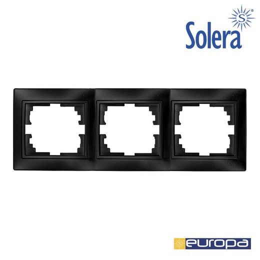 Moldura Para 3 Elementos Horizontais De Grafite 225x81x10mm S.Europa Solera Erp73ngu