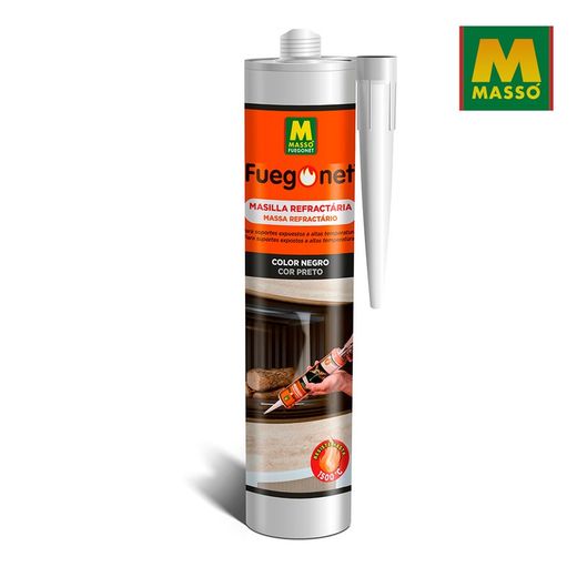 Betume preto refratário 300 ml. Fuegonet massó