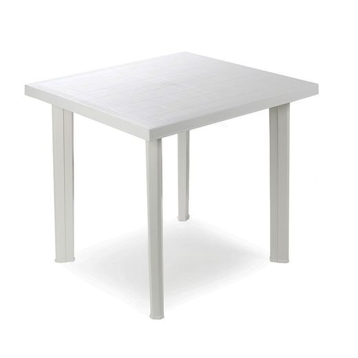 Table carrée couleur blanche 80x75x72cm ipae progarden